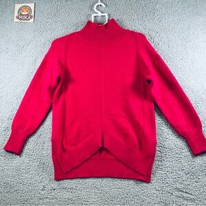 Maeve Anthropologie Sweater Women's XS Long Sleeve High Low Turtleneck Knit Pink